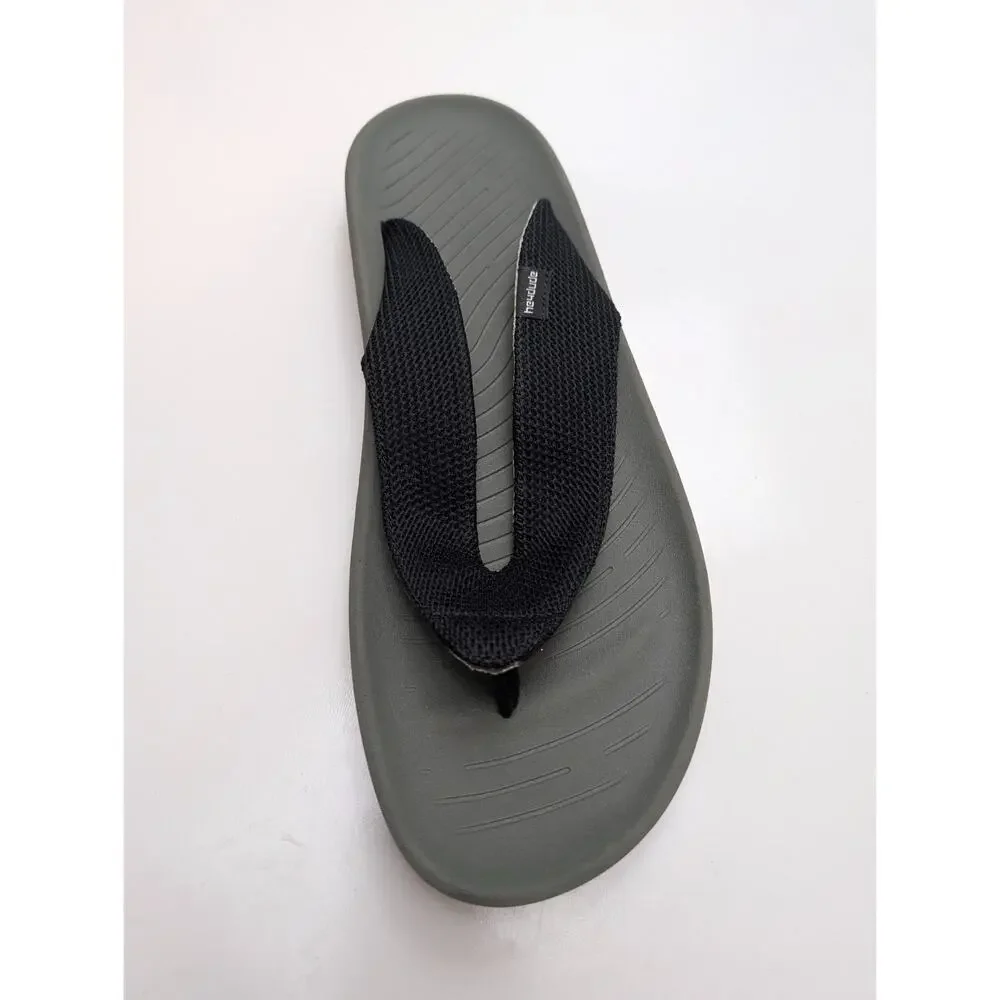 Hey Dude Milo Black Army Flip Flop Thong Sandals Men's Size 15 Comfort